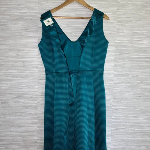 AG Phillips Size 8 Dress Teal Textured Sleeveless Career Style Pleated Skirt - Picture 6 of 9